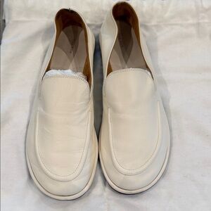 The Row Cream Canal Leather Loafers